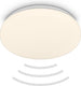 B.k.licht briloner - led badkamerlamp - badkamerverlichting met bewegingsmelder - plafonniére met warm wit licht - ø27 x 6.5 cm
