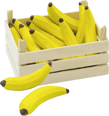 Goki houten bananen in kist, 10dlg.