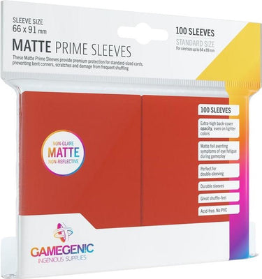Gamegenic matte prime sleeves red (100)