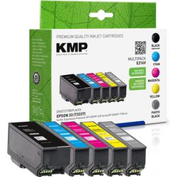 Inktcartridge kmp epson 33 zwart, fotozwart, cyaan, magenta, geel