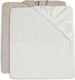 Jollein - aankleedkussenhoes badstof 50x70cm - zachte hoes baby aankleedkussen - ivory nougat - 2 stuks