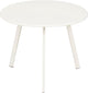Mica decorations seatle bijzettafel voor buiten - salontafel rond - plantentafel en koffietafel - h30 x ø38 cm - metaal - wit