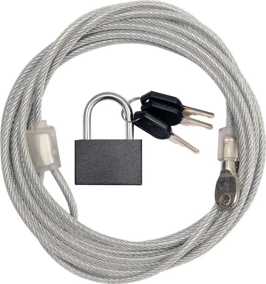 Vorel serie - stalen beveiligingskabel met slot - 3m - pvc bescherming - koudieresistent