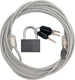 Vorel serie - stalen beveiligingskabel met slot - 3m - pvc bescherming - koudieresistent
