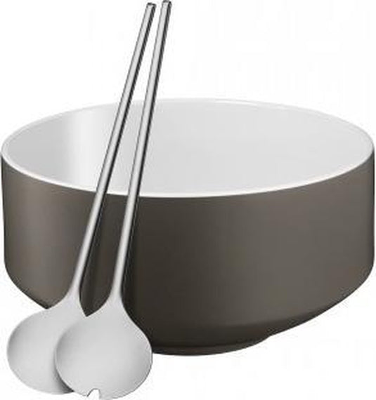 Wmf satin vigo - saladeschalen - 3-delig - lava grey - stijlvol design - duurzaam materiaal