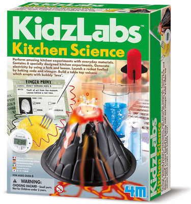 4m wetenschap en spel - keukenwetenschap voor kinderen - 6 proeven - bouwpakket - kidzlabs - 8 jaar