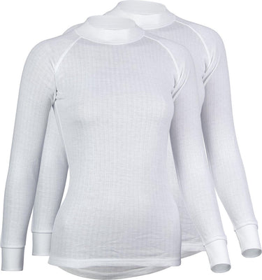 Avento thermoshirt lange mouw vrouwen - 2-pack - wit - maat 42