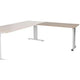 Aanbouwtafel schaffenbrg lin-pla126-hava-m25 120x60x65-85cm havana kers, zilver