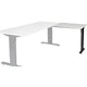 Aanbouwtafel schaffenburg lin-pla086-lrz-m25 80x60x65-85cm grijs, zwart