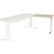 Aanbouwtafel schaffenburg lin-pla086-lerw-m25 80x60x65-85cm lindberg eik, wit