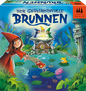 Drie magiers spellen drei magier® - - der geheimnisvolle brunnen (de geheimzinnige bron) - observatie- en geheugenspel met 3d-speelmechanisme - vanaf 5 jaar - 2-4 spelers