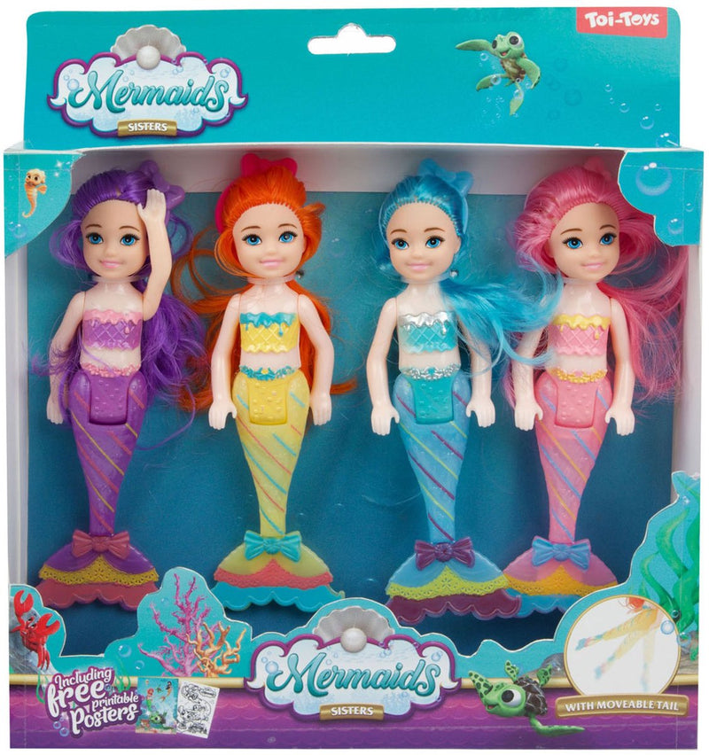 ギャラリービューアに画像をロードする, Toi-toys mermaids zeemeermin pop zusjes, 4st.
