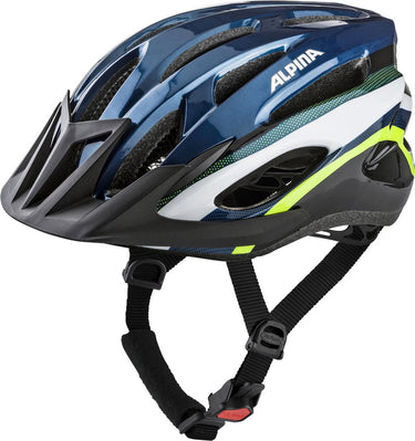 Alpina mtb17 serie - fietshelm - ciemno niebieski - neon - 58-61 cm