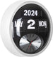 Karlsson wandklok round flip - wit - 11x32.6x32.6cm - wandklok scandinavisch
