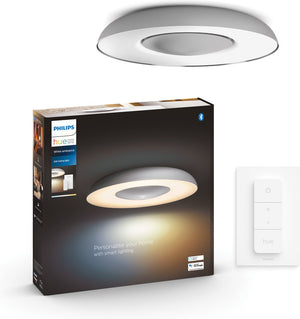 Philips hue still plafondlamp white ambiance aluminium bluetooth inlc. 1 dimmer switch