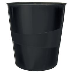 Leitz recycle prullenmand 15 liter co2 neutraal 98% gerecycled plastic zwart 29