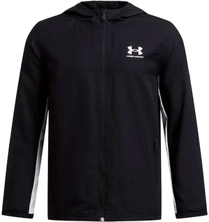 Under armour ua b rival wvn jacket jongens sportvest - zwart