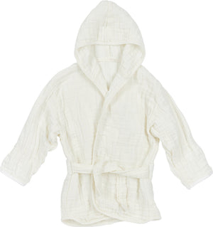 Meyco baby uni badjas - pre-washed hydrofiel - offwhite - 74 80