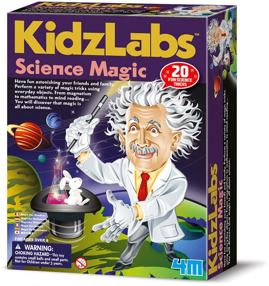 4m wetenschap en spel - goochelmagie voor kinderen - 12 goocheltrucs - kidzlabs - 8 jaar