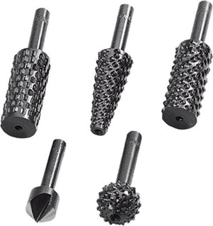 Wolfcraft - rasp set 5 stuks - verzinkboor - frezenset - houtfrees - 2540000
