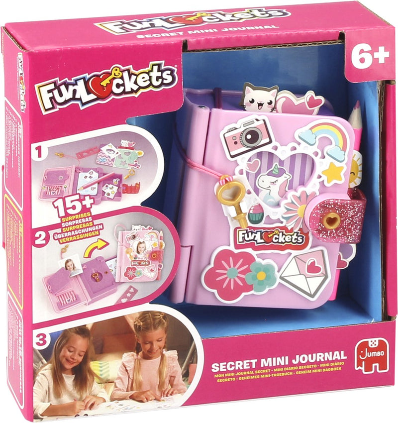 Afbeelding laden in galerijviewer, Funlockets jumbo - - secret mini journal - dagboek voor meisjes 6 jaar - met 15+ verrassingen
