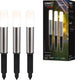 Briloner connect to shine - led padverlichting - set van 3 - tuinverlichting uitbreidingsset - sokkellamp - ip44 - warm wit licht - ø4x36 cm