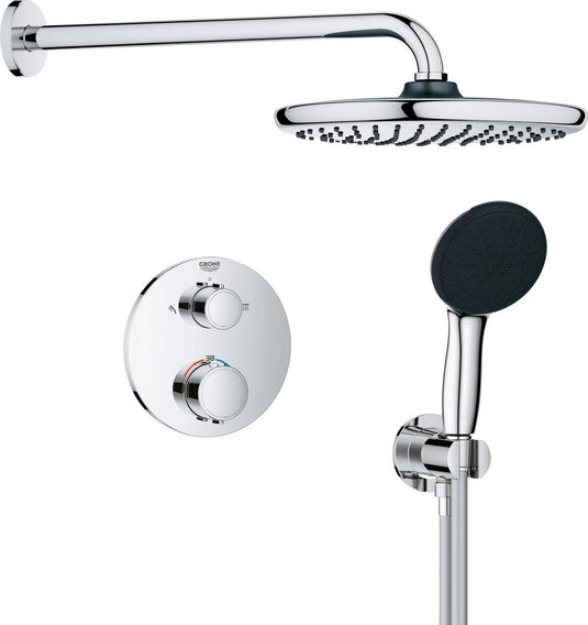 Grohe precision inbouw douchesysteem - rond bedieningspaneel - chroom