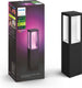 Philips hue impress sokkellamp - wit en gekleurd licht - zwart - laag - lowvolt - uitbreiding