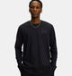 Under armour ua sportstyle left chest ls-blk heren sportshirt - zwart - pitch grijs