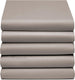 Cinderella weekend - topper hoeslaken (tot 15 cm) - katoen - 180x210 cm - taupe