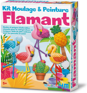 4m knutselen - giet en verf - flamingo - creatief speelgoed - multicolor - 5 jaar