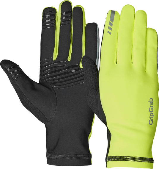 Gripgrab - insulator 2 hi-vis lente herfst fietshandschoenen lange vinger thermo zonder padding - geel hi-vis - unisex - maat l