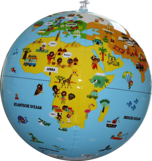 Craenen opblaasbare wereld globe bal - educatief speelgoed voor kinderen