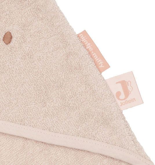 Jollein badcape badstof 75x75cm miffy silk rose