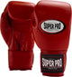 Super pro combat gear thai-pro lederen (thai)bokshandschoenen rood 16oz