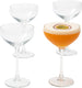 Alpina cocktailglazen set 4 stuks 24cl - cocktailglas voor feestjes en mixdranken - glazenset voor cocktails en aperitief - o.a espresso en pornstar martini - transparant glas - vaatwasserbestendig
