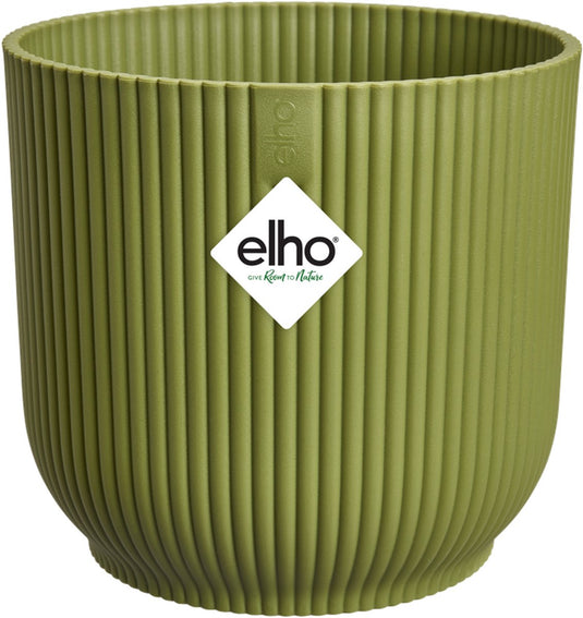 Elho vibes fold rond 18 - bloempot voor binnen - 100% gerecycled plastic - ø 18.4 x h 16.8 cm - varengroen