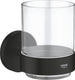 Grohe quickfix start glas met houder - glas metaal - matte black
