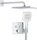 Grohe precision smartcontrol inbouwdouche - waterbesparend - vierkant bedieningspaneel - chroom