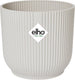 Elho vibes fold rond 14 - bloempot voor binnen - 100% gerecycled plastic - ø 14.1 x h 12.9 cm - zijdewit