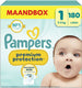 Pampers premium protection maat 1, 180 luiers, 2kg-5kg