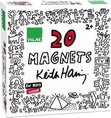 Vilac magneten keith haring - 20 houten kunstmagneten voor kinderen.