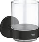 Grohe quickfix start glas met houder - glas metaal - matte black