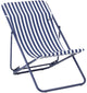 Lafuma maxi transat - strandstoel - inklapbaar - verstelbaar - airlon - indigo (blauw) gestreept
