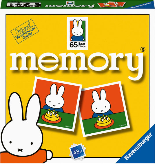 Memory ravensburger mini ® - nijntje - kaartspel - voor jong en oud