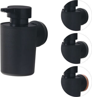 Tiger urban - zeepdispenser wandmontage 180 ml - zonder boren - boren of lijmen - zwart