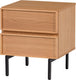 Woood tours ladekast nachtkastje 2 lades melamine mdf - naturel