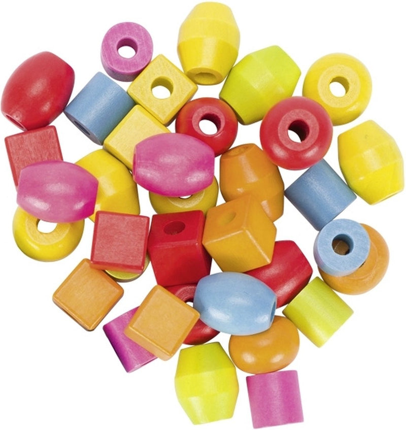 Afbeelding laden in galerijviewer, Goki houten kralenset, 45st.
