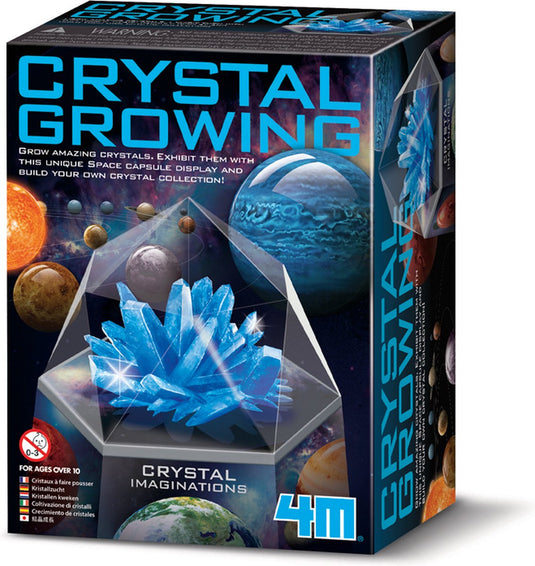 4m wetenschap en spel - groei kristallen - ruimte - crystal growing - blauw - 10+