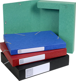 Exacompta 10x cartobox archiefdoos rug 40mm - a4 (vlak geleverd) - geassorteerd - 14000h